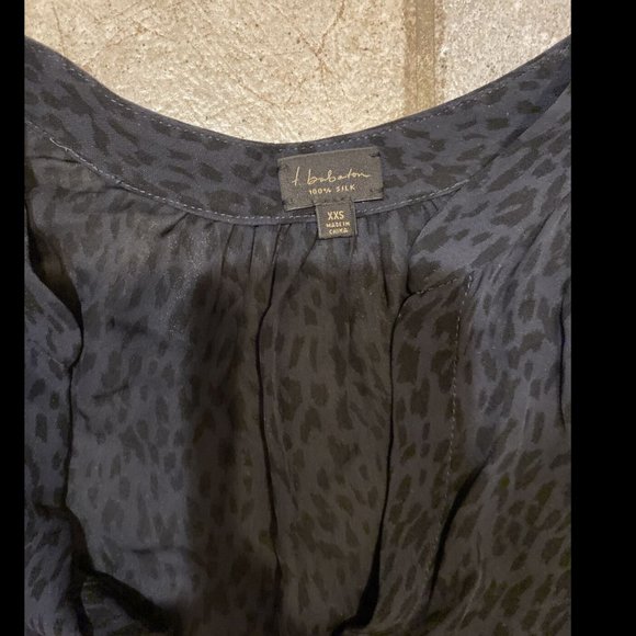 Babaton Aritzia Leopard Dress Black XXS Silk - Picture 3 of 4